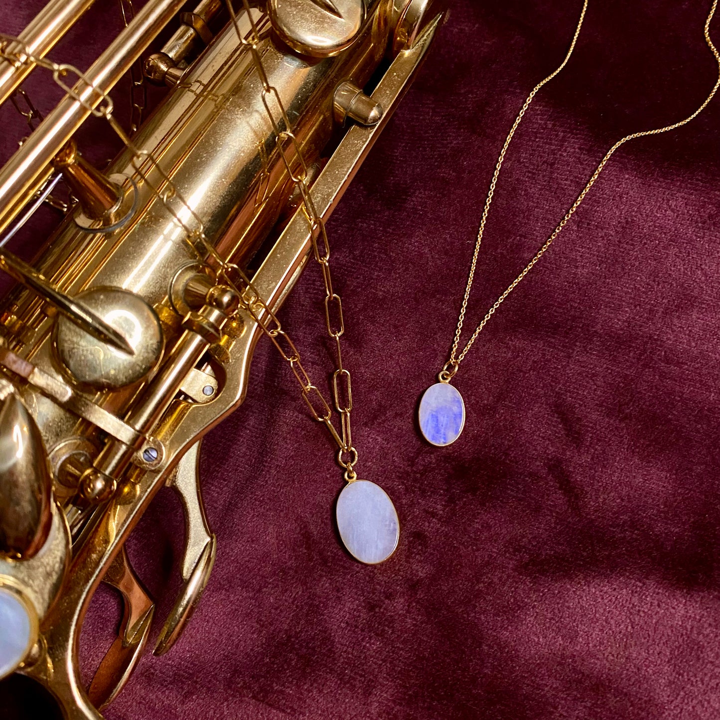 Rainbow moonstone necklaces, oval gemstone pendant