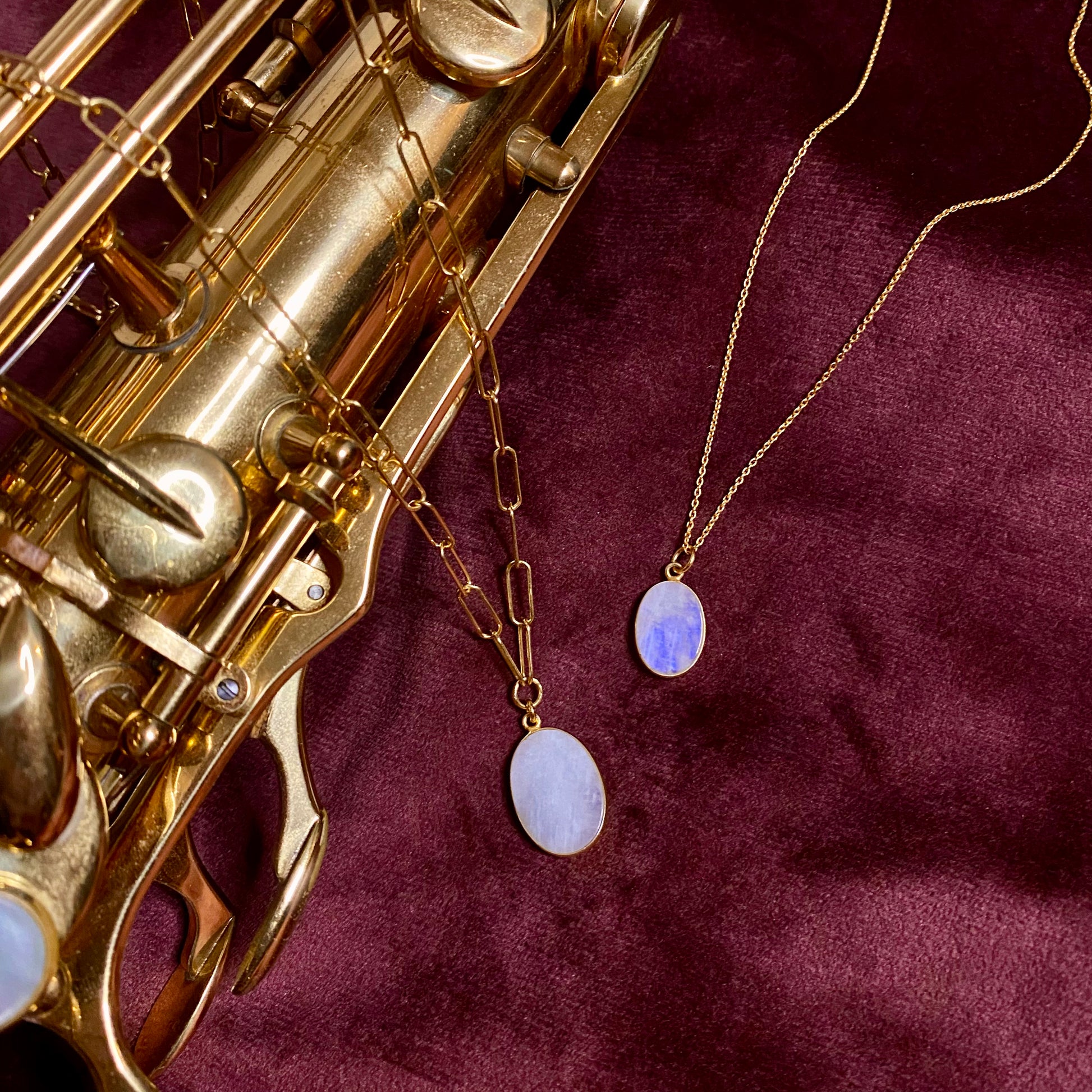 Rainbow moonstone necklaces, oval gemstone pendant