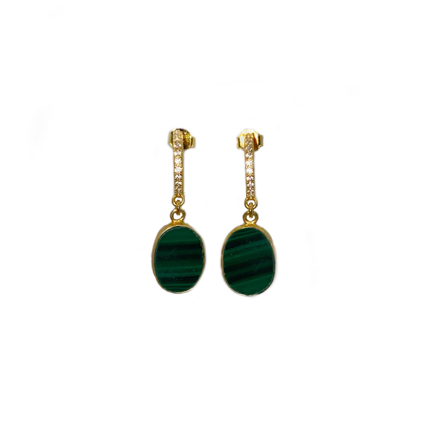 ABSINTHE Malachite Earrings