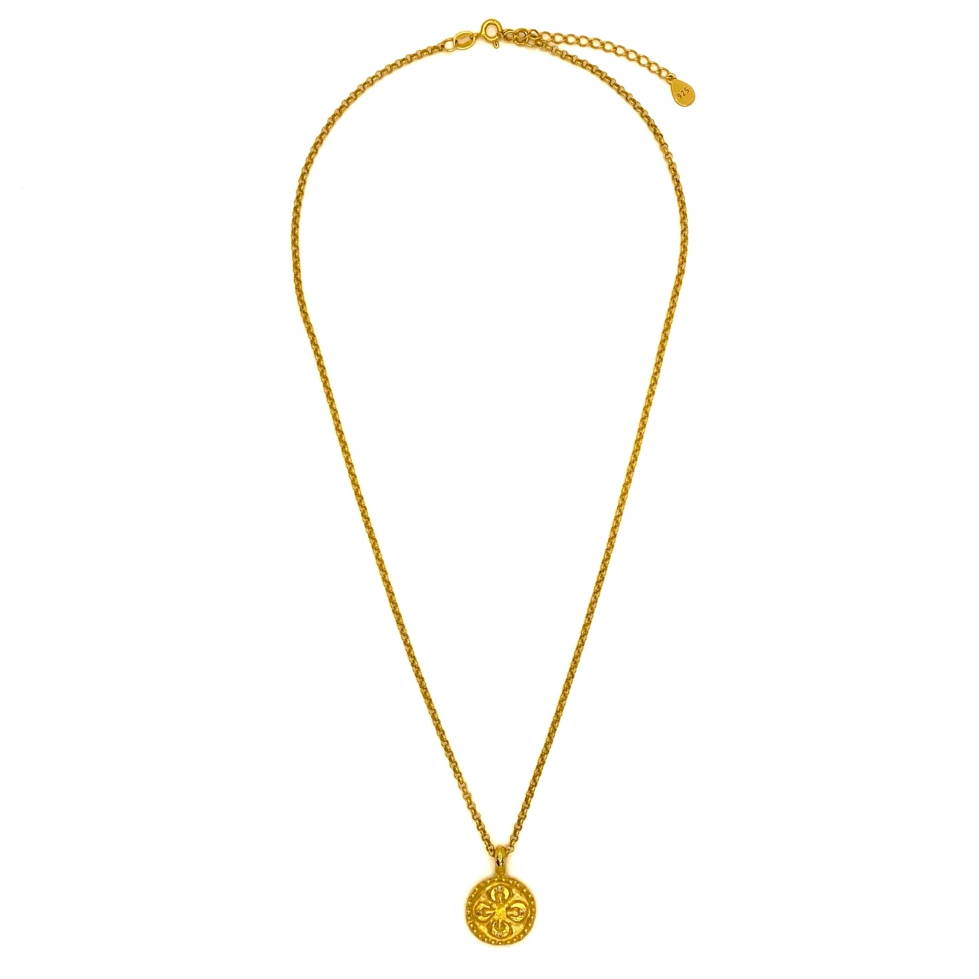 24k gold vermeil moon jellyfish necklace