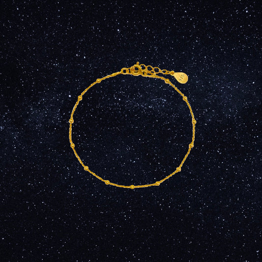 Dainty gold satellite bracelet