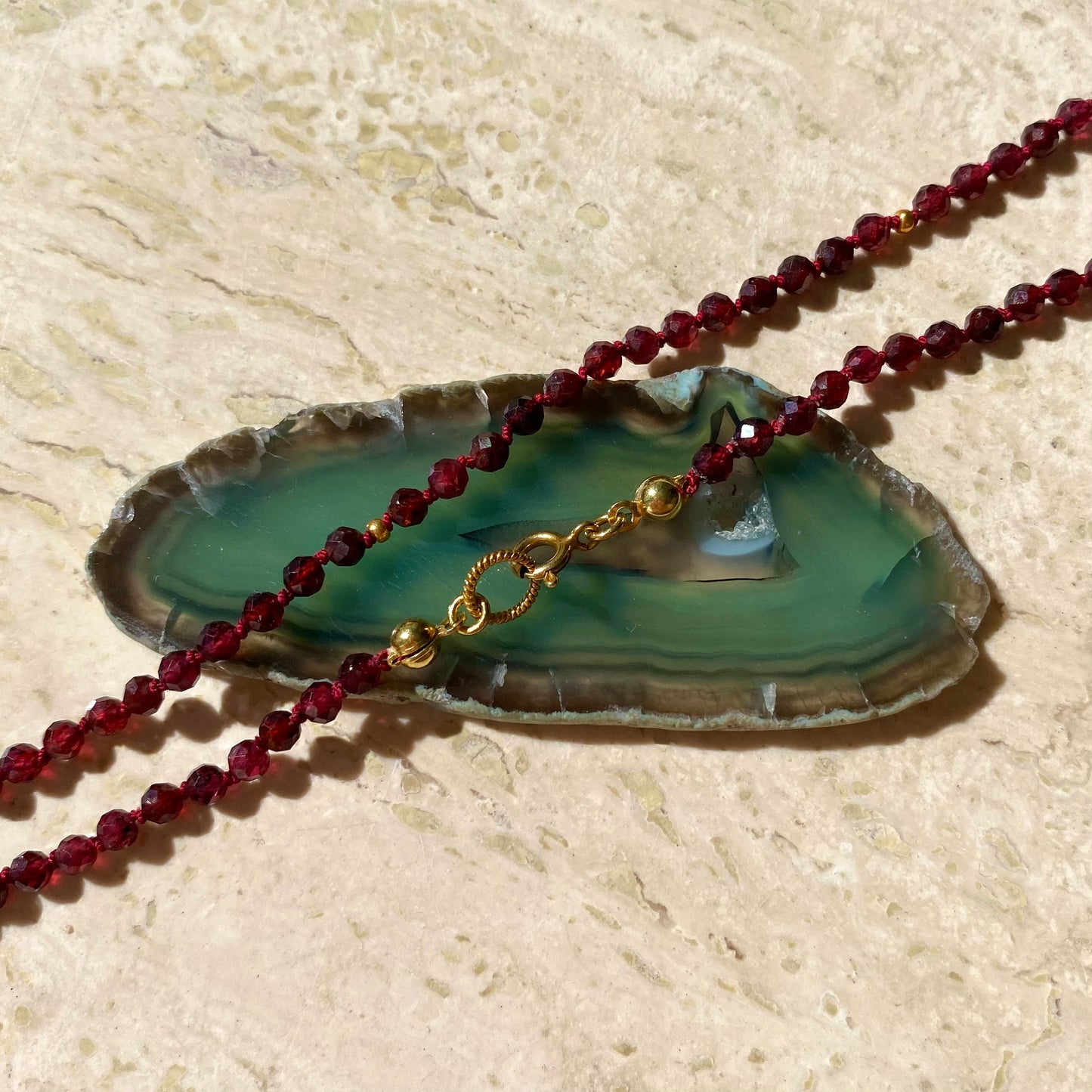 STARDUST Necklace, Red Garnet