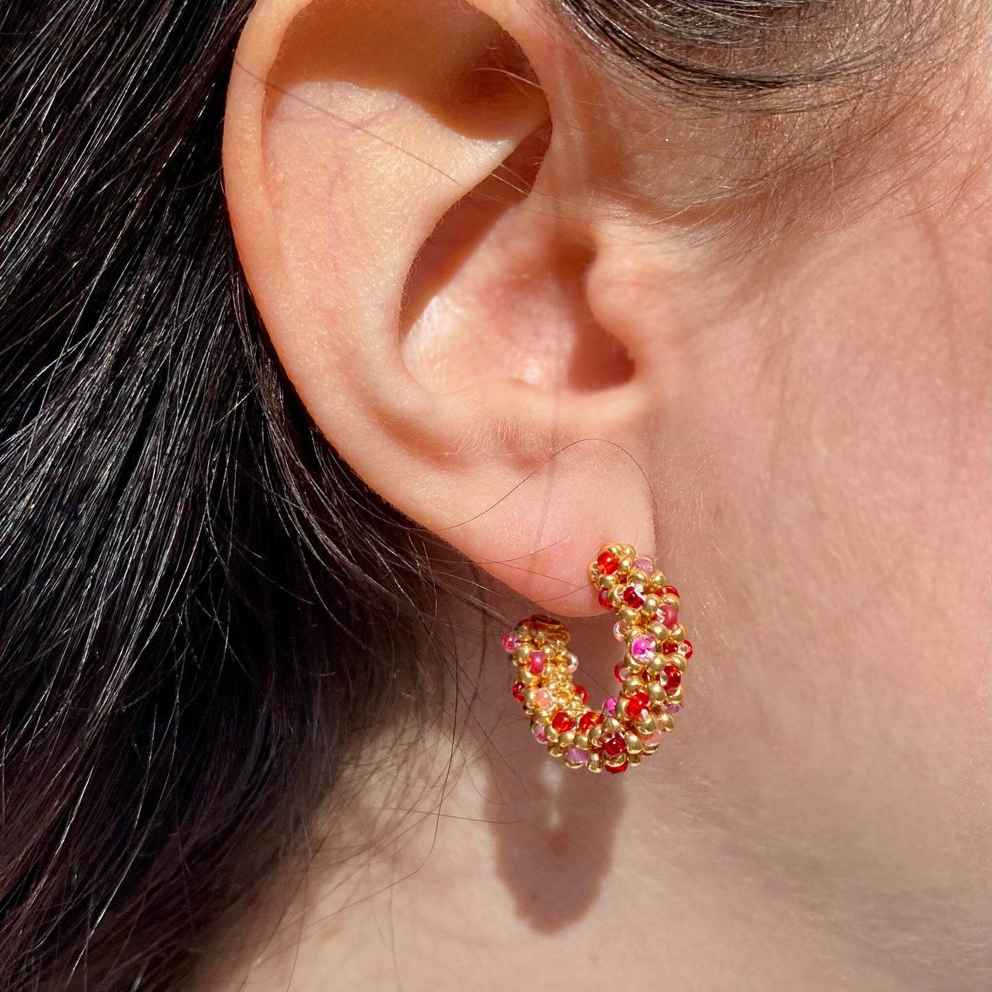 LA CROISETTE Hoop Earrings, amour