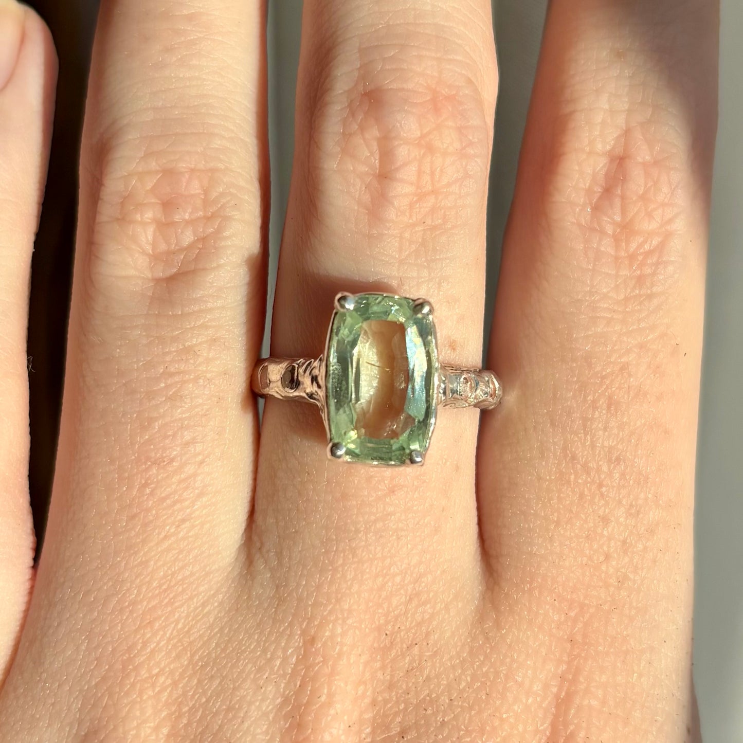 GREEN GATSBY Ring, beryl & sapphire, size 56