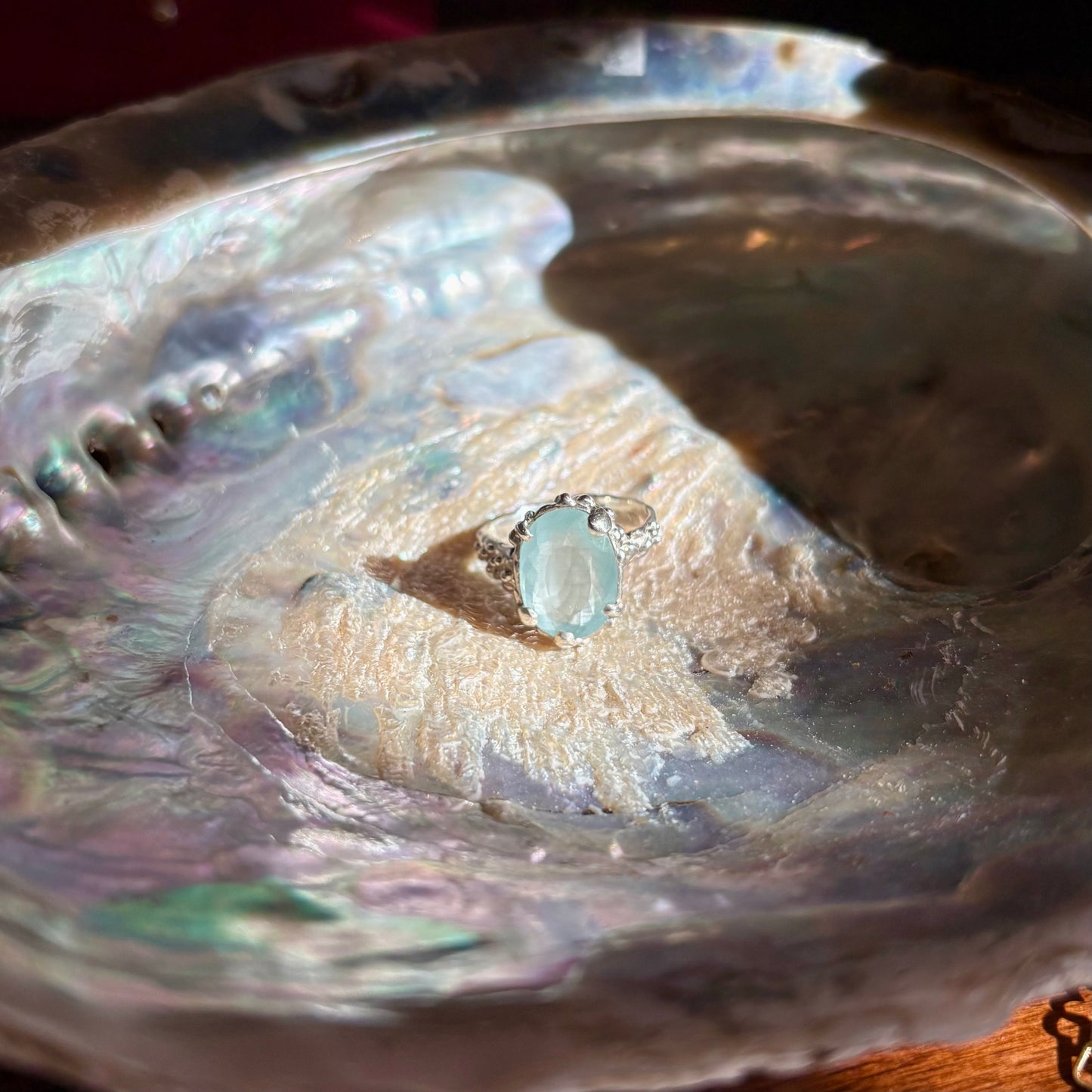 TRÉSOR DE LA MER Ring, aquamarine, size 54