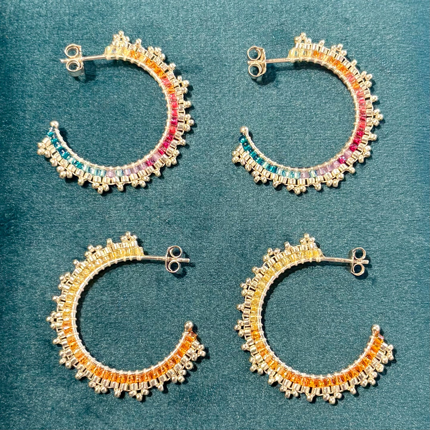CELESTIAL Hoop Earrings, saturn, silver