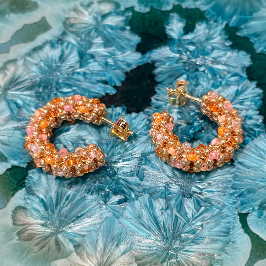 LA CROISETTE Hoop Earrings, grapefruit