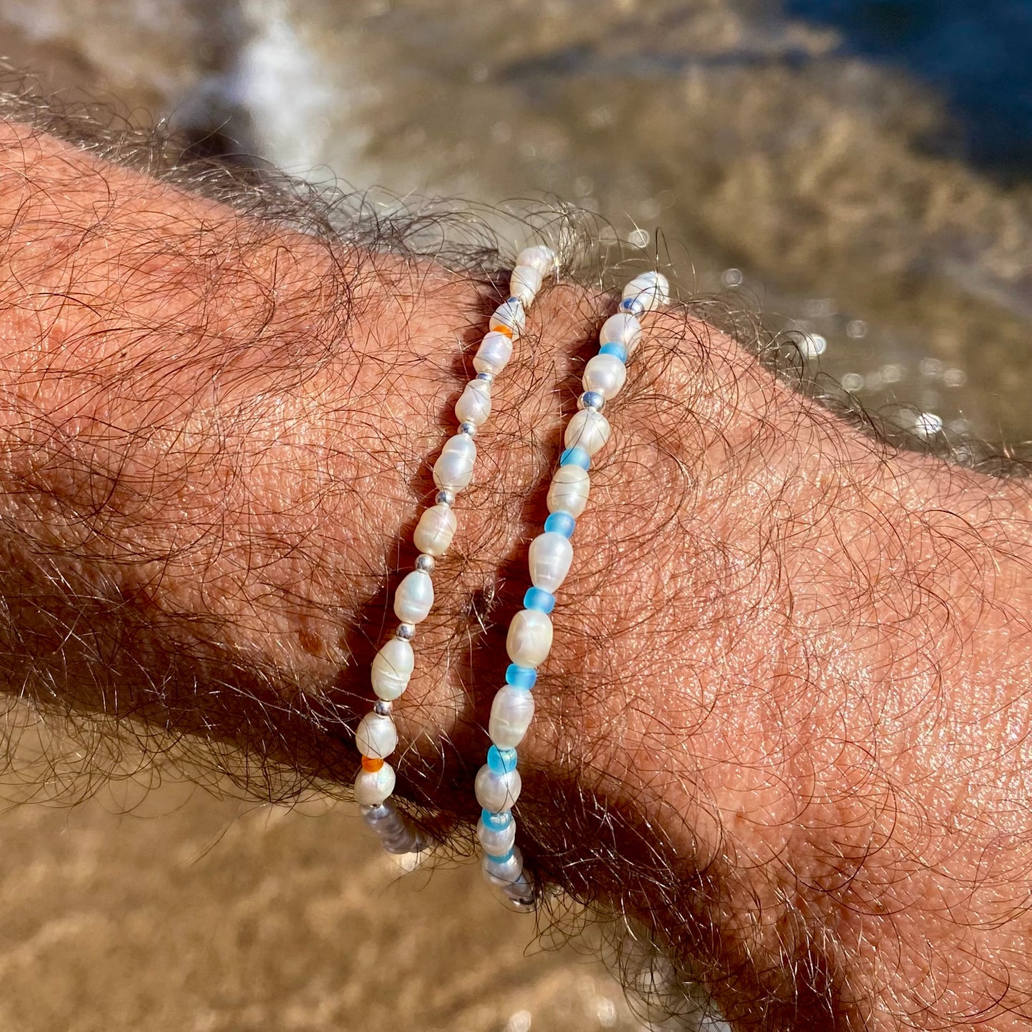 MARÉE Pearl Bracelet Bold, bleu