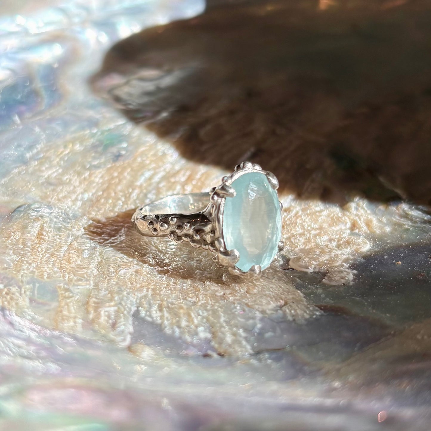 TRÉSOR DE LA MER Ring, aquamarine, size 54