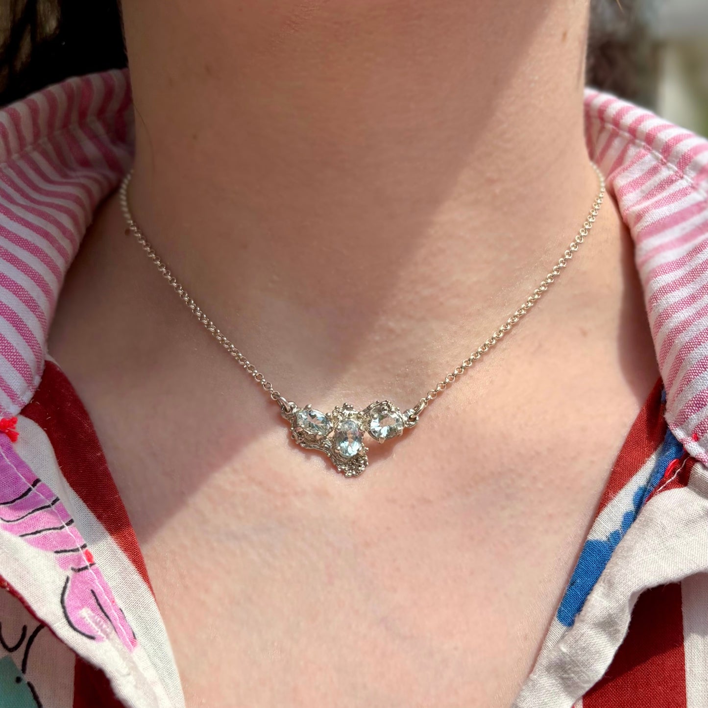 VAGUE DU CAP Collier, aquamarine