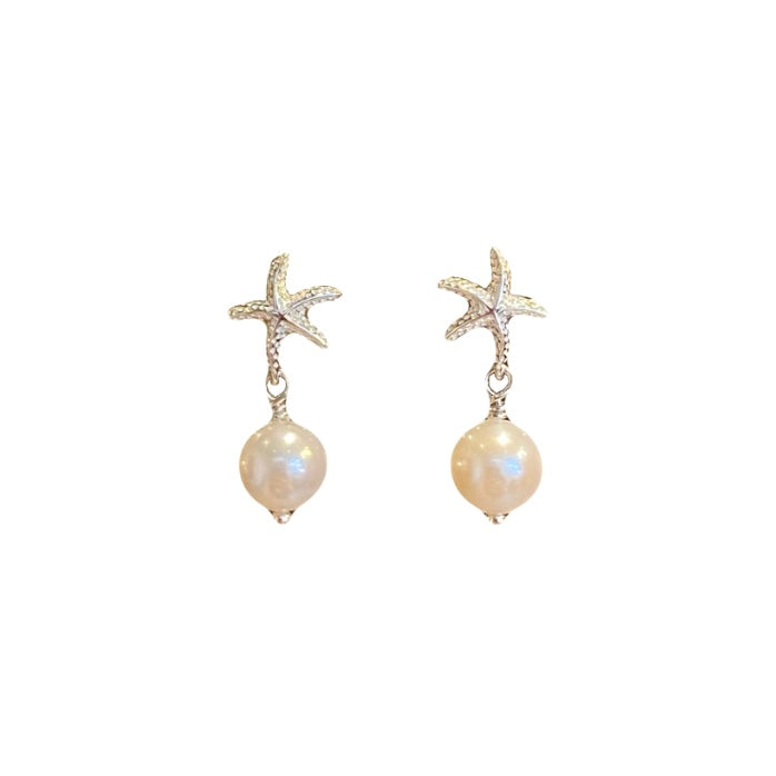 ANTIBES Starfish Earrings, silver