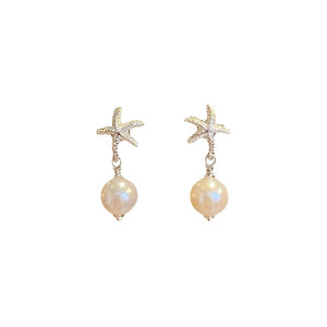 ANTIBES Starfish Earrings, silver