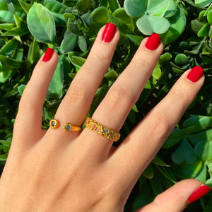 RAINBOW CORAL Ring, rainbow sapphire - MADE TO ORDER