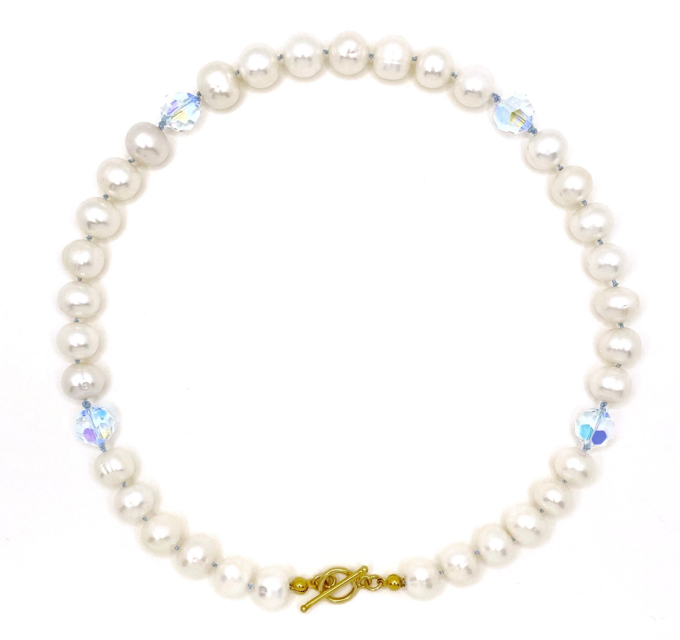 Cannes Pearl Collier, crystal blue