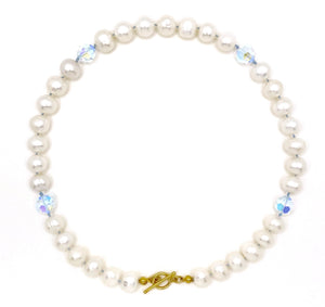 Cannes Pearl Collier, crystal blue