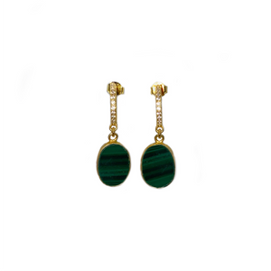 ABSINTHE Malachite Earrings