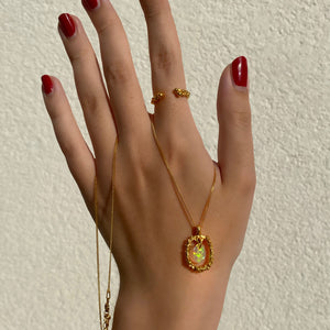 La Mer ring and necklace with natural opal