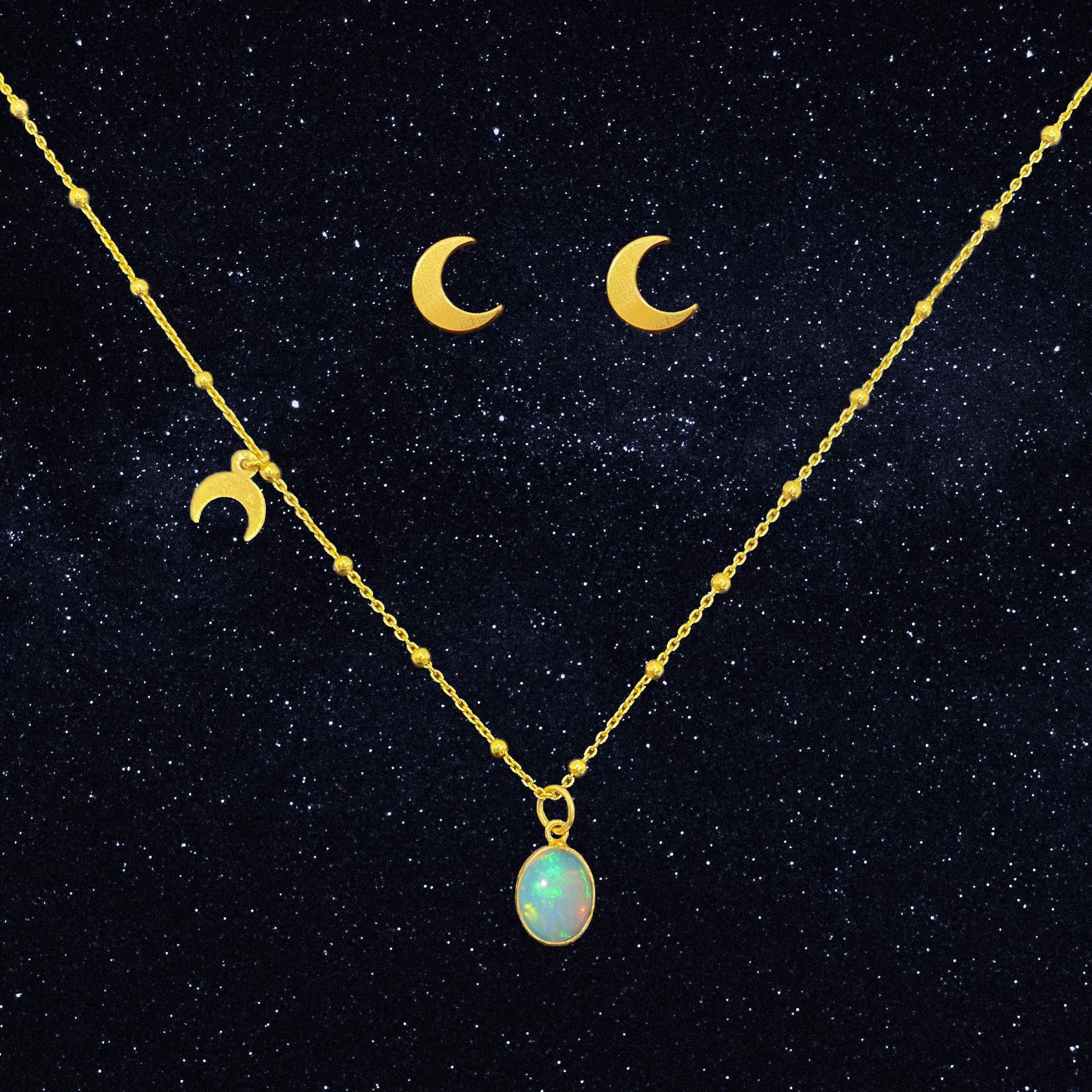 Moon inspired Opal jewelry 