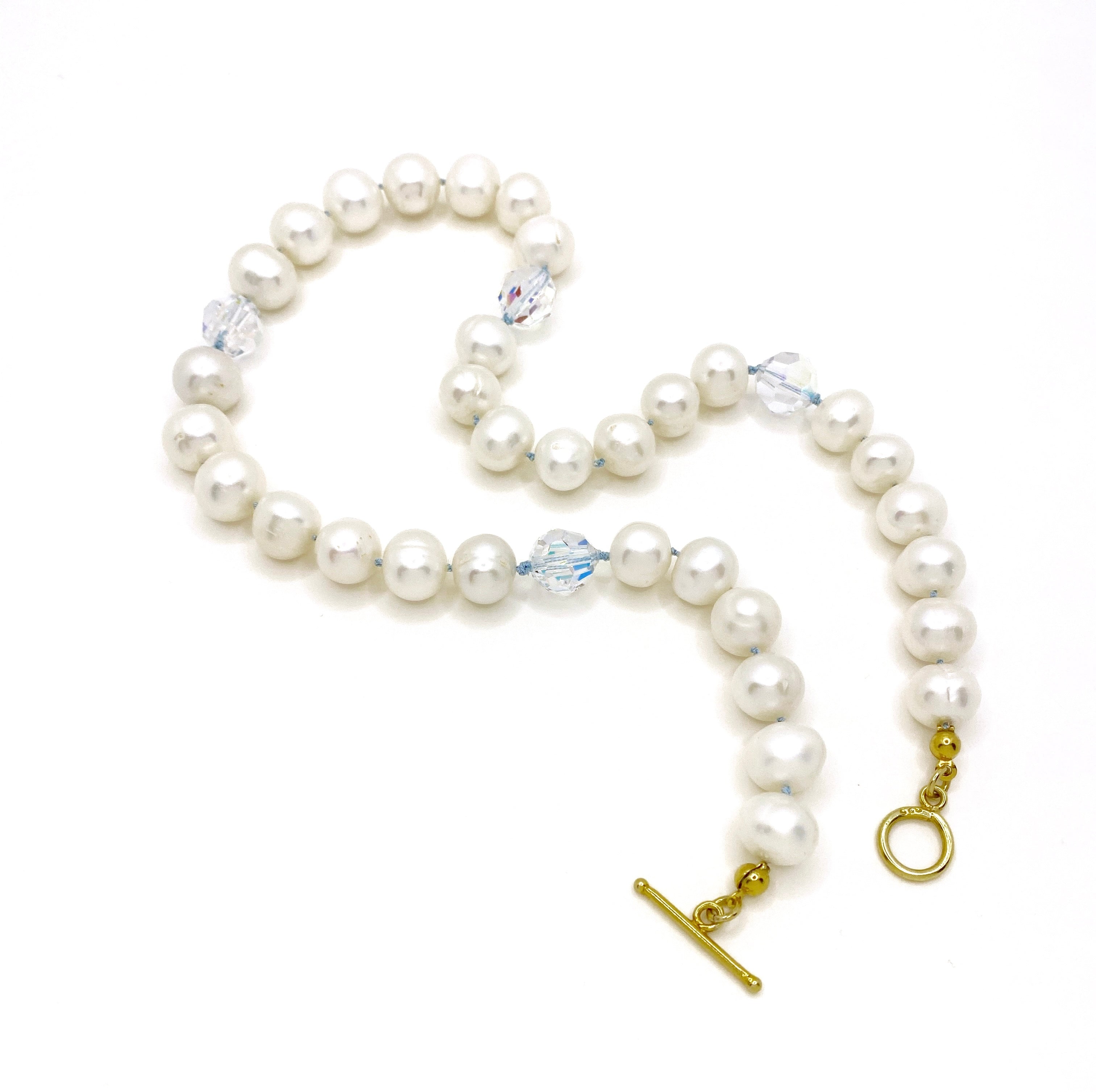 Cannes Pearl Collier, crystal blue