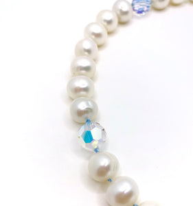 Cannes Pearl Collier, crystal blue