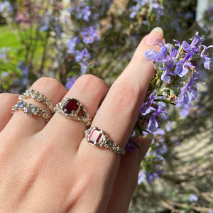 CORAL REEF Ring, garnet, size 54