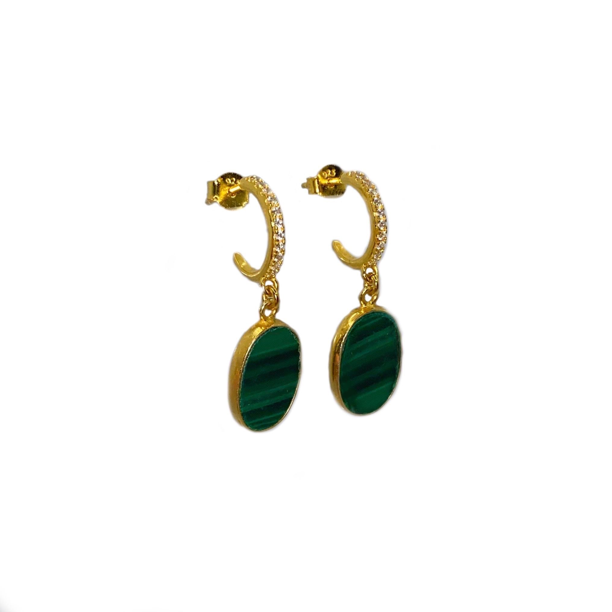 ABSINTHE Malachite Earrings