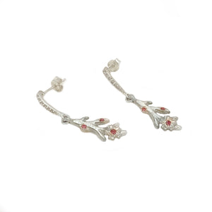 HANAMI Earrings, pink sapphire