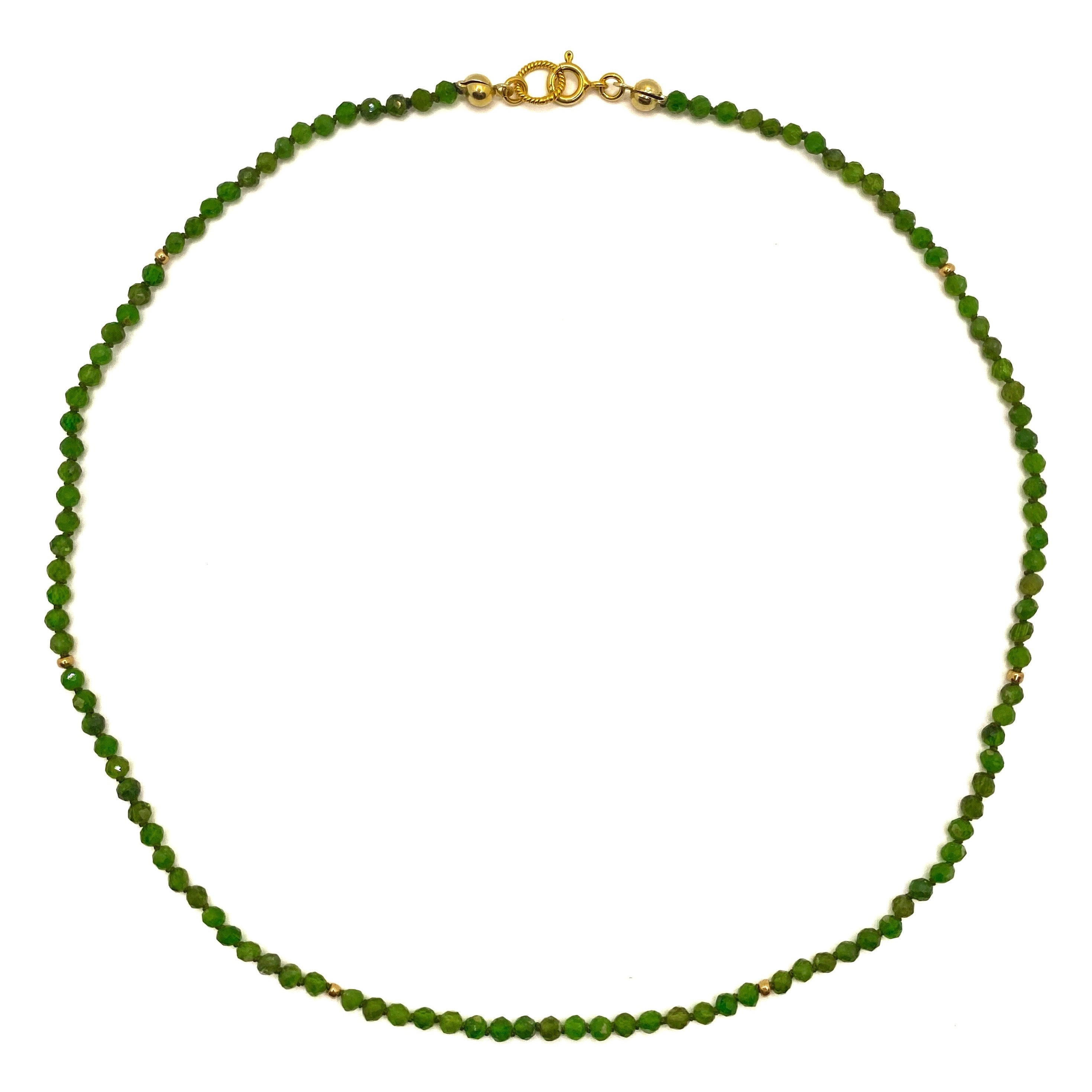 STARDUST Necklace, Green Chrome Diopside