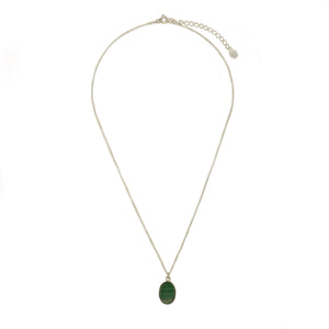 ABSINTHE Malachite Necklace, silver