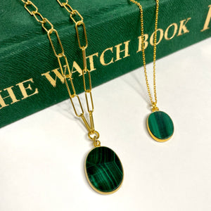 Green malachite necklaces 