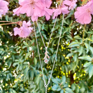 HANAMI Necklace, pink sapphire