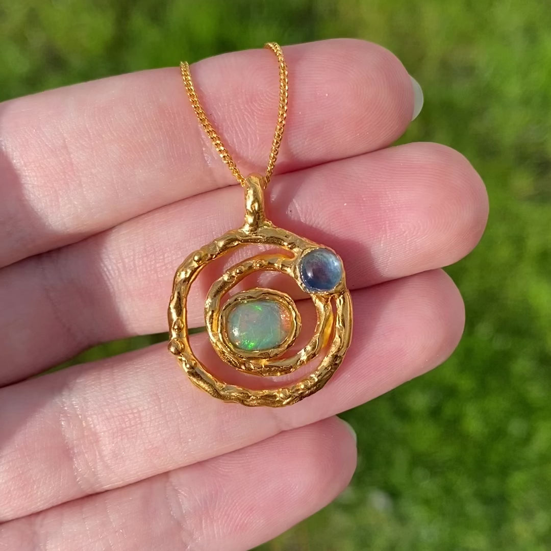 Galaxy opal necklace 